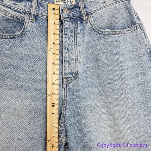 NEW Free People We the Free curvy straight  jeans button fly, women's size 30‎ - Picture 4 of 14